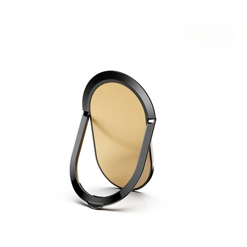 Suporte para celular realmente ultrafino, 0.2mm, anel magnético giratório 360, montado em carro, criativo, anel de metal, fivela, suporte: Laranja