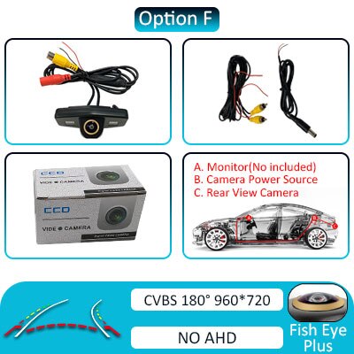 1080P AHD Rear view camera hd for Honda Civic FD EK Accord Odyssey CITY ACURA TL TSX car camera Night vision Vehicle camera: Dynamic-180 de