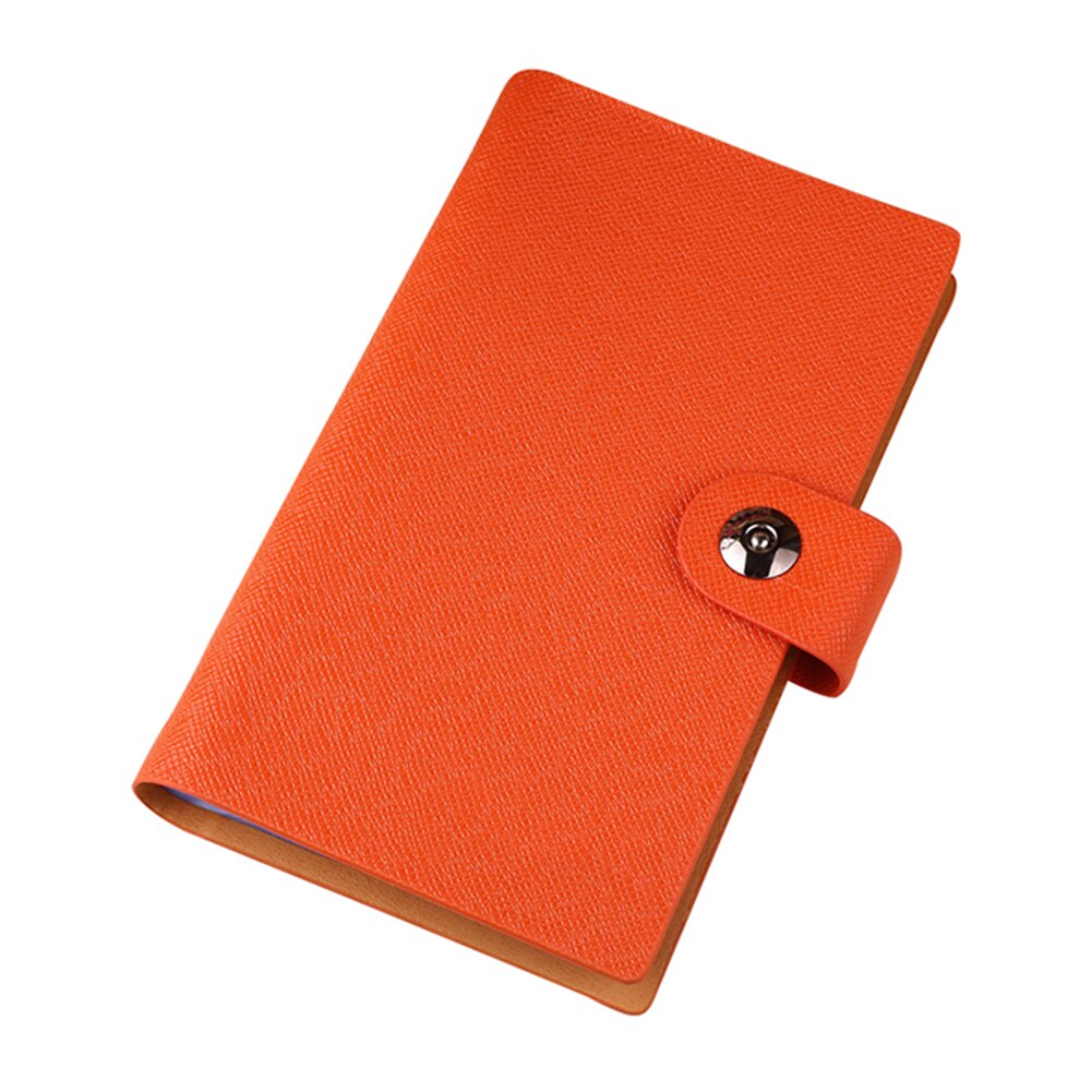 Pu læder 300 kort id kreditkort indehaver bog sag holder organisator forretning 300 kort id kreditkort indehaver sag: Orange