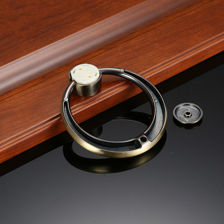 Jd zink legering ring knocker moderne minimalistisk dør sikkerhed grøn bronze dør banke møbler håndtag hardware