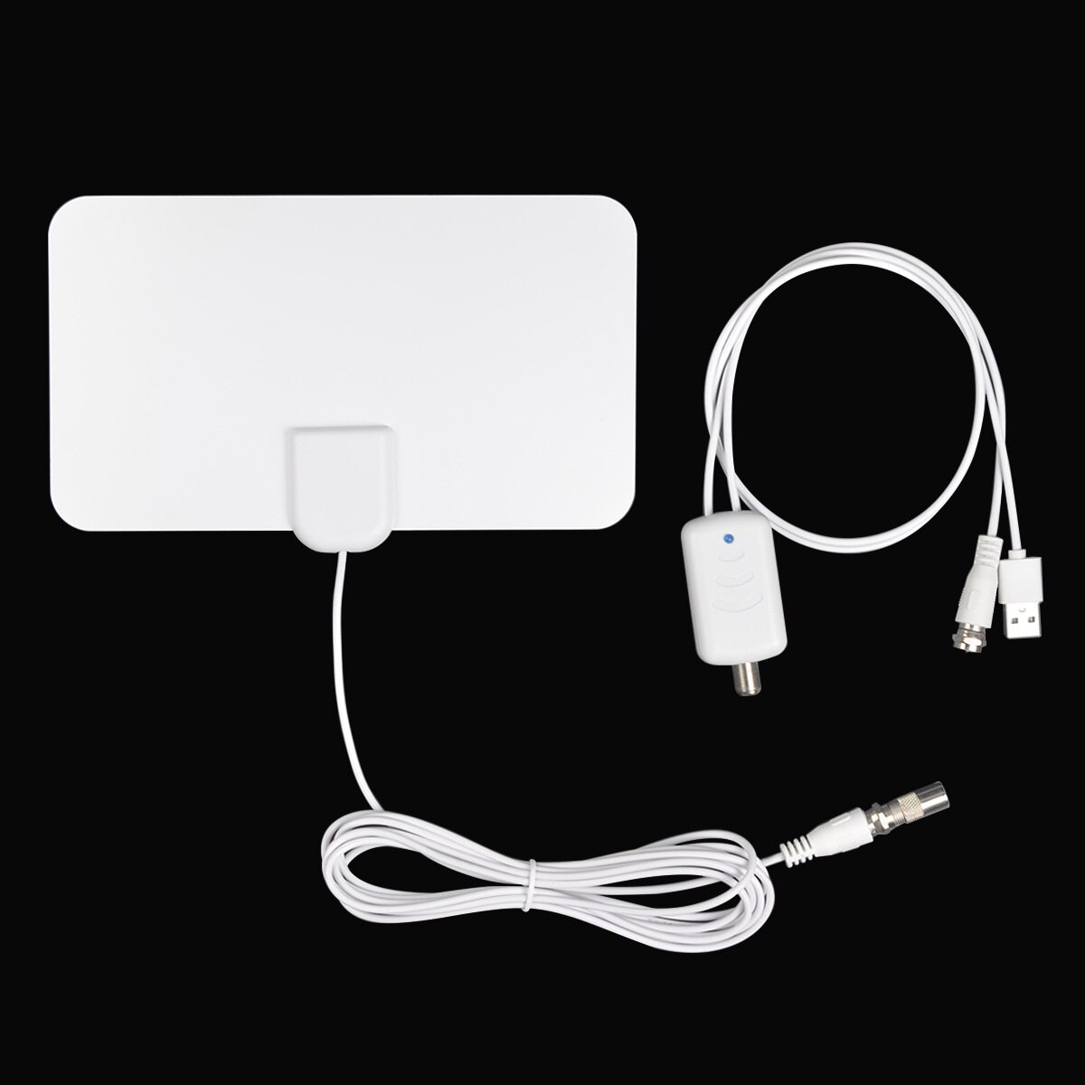 White Mini HD indoor digital TV Antenna HDTV antenna ATSC signal receiving UHF / VHF