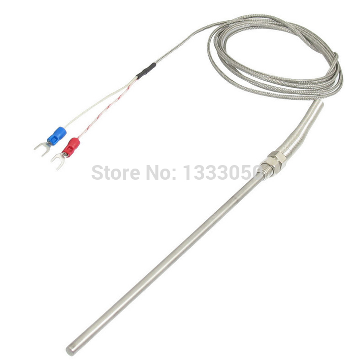 K typ 0-400c 150mm sond lång 3 kabel termoelementgivare 2m