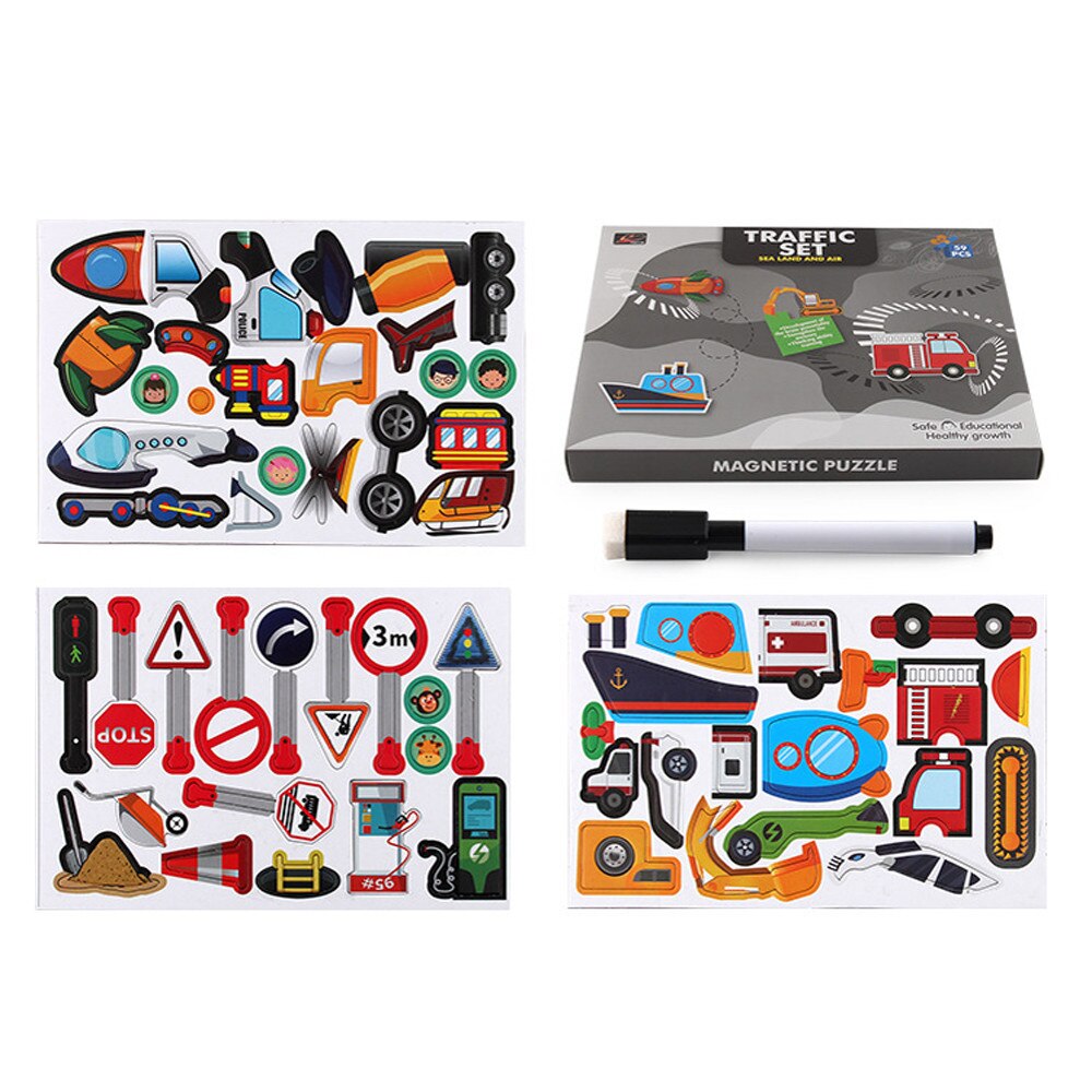 Tekening Schrijfbord Magnetische Puzzel Dubbele Kanten Kid Speelgoed Vroeg Leren Levert Multifunctionele Leren Onderwijs Speelgoed Voor Kid: C