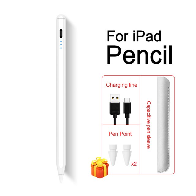 For Apple Pencil 2 iPad Pro 11 12.9 Stylus Pen Drawing Touch Pen For iPad 10.2 Air 4th 3 Palm Rejection Tilt 애플펜슬: White