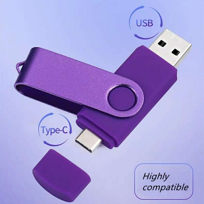 Beste Usb Flash Drive Voor Android Telefoon 64Gb 8Gb Pendrive 128Gb 32Gb Type C 2.0 Pen drive Metalen Memory Stick 16Gb Cle Usb