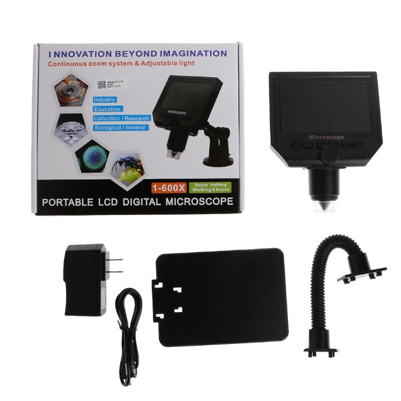 G600+ Upgrade 3.6MP Digital Microscope 4.3" LCD Microscopes Magnifier Camera Q84D