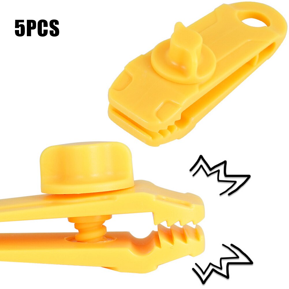 5/10 Pcs Heavy Duty Camping Tarp Clips Tent Awning Clamps with Thumb Screw Portable Tool B2Cshop: Yellow