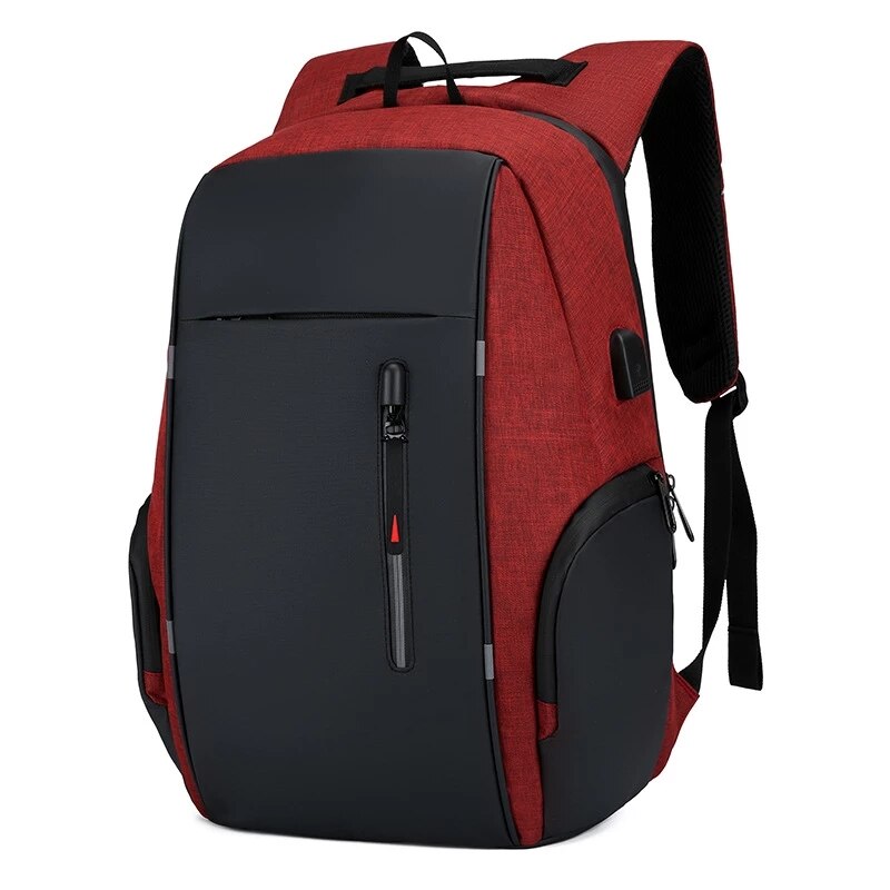 Mochila impermeable para ordenador portátil de 16 y 17 pulgadas para hombre y mujer, bolsa de viaje escolar con USB, antirrobo, 15,6: red