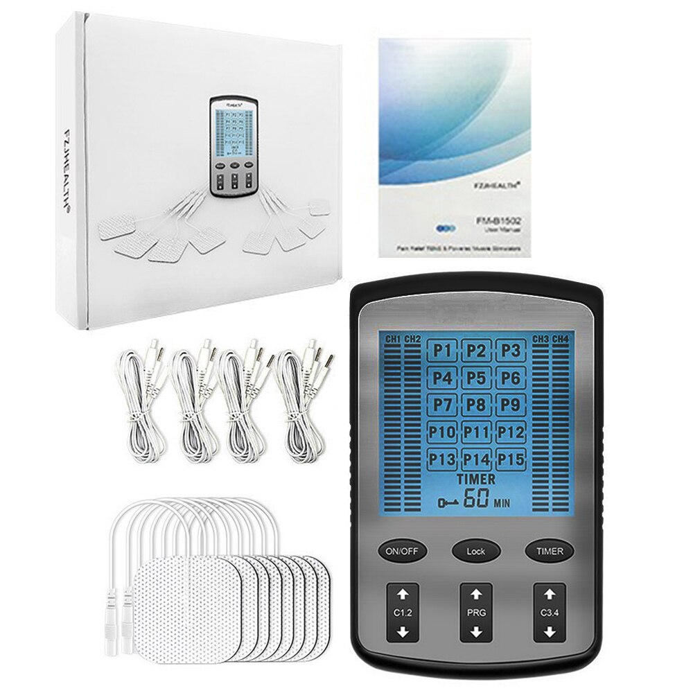 Tientallen Ems Puls Spierstimulator Body Massager 4 Uitgang Kanaal Elektrostimulatie Fysiotherapie Gezondheidszorg Machine: Default Title