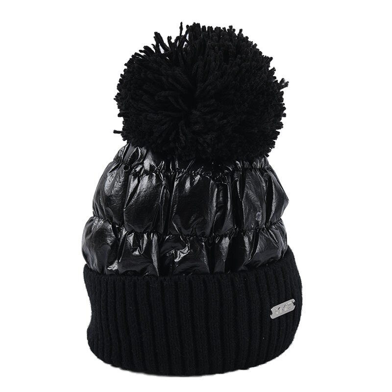 Casquette de Ski pour femmes et hommes, couvre-chef d&#39;hiver en velours épais avec plumes, pour Snowboard en plein air,: Black