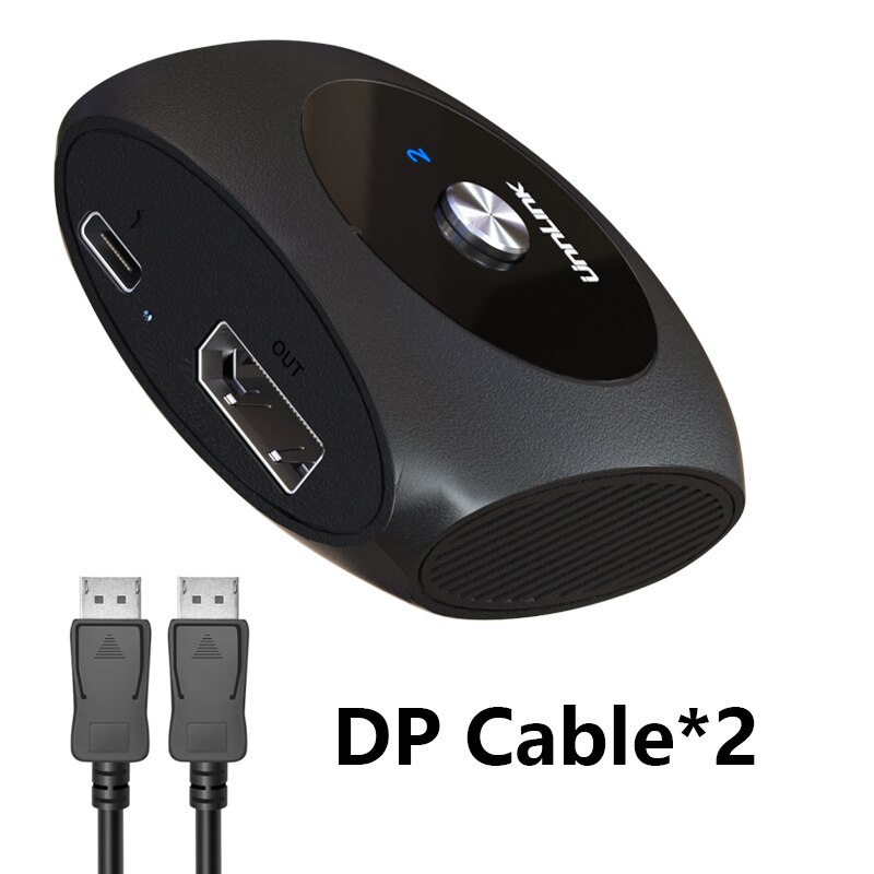 Unnlink DP 1.4 Switch Splitter Bi-directional AB Displayport Switcher 2X1 4K60 2K1080 144 Adapter for monitor computer pc laptop: Default Title