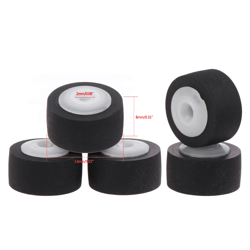 Cartucho de cinta de prensa para coche, Cassette estéreo con movimiento de goma, rueda de cubierta, grabadora de Radio y Audio, 13mm x 8x2, 5 piezas: Negro