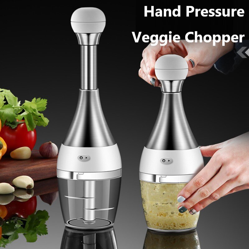 Stainless Steel Push-type Vegetable Shredder Multi-purpose Manual Meat Grinders 304 Stainless Steel Blade Vegetable Chopper