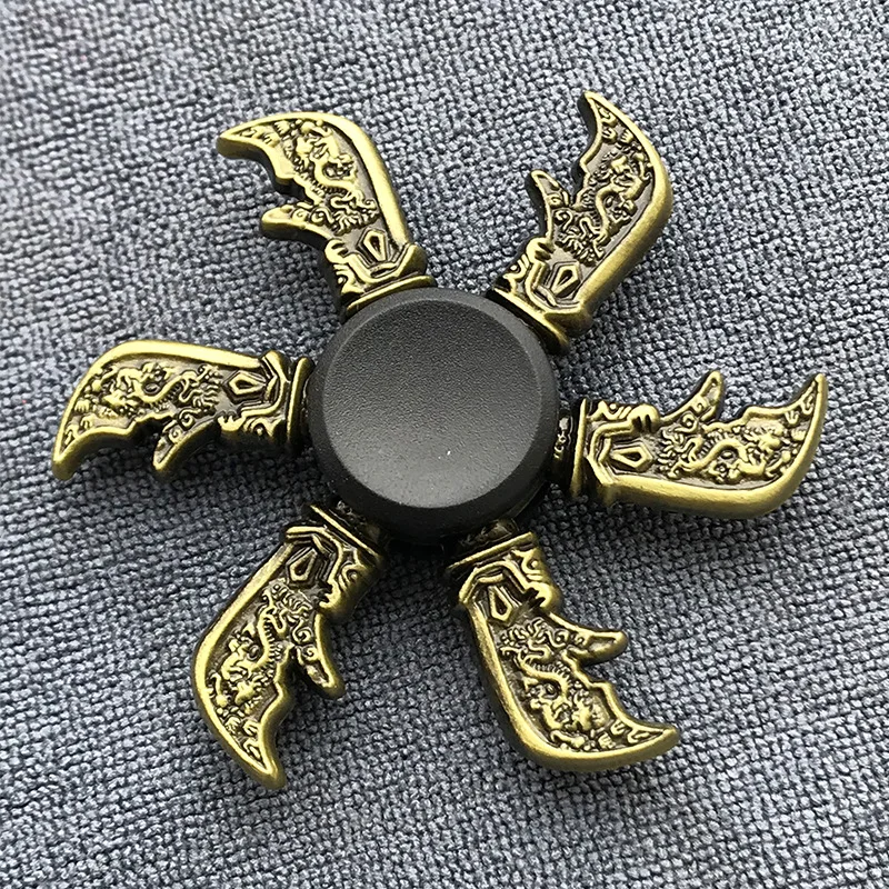 Bronze Farbe Metall Fidget Spinner R188 Stumm Lager Legierung Hand Spinner Stress Relief Dekompression Spielzeug für Kinder Erwachsene: Schokolade
