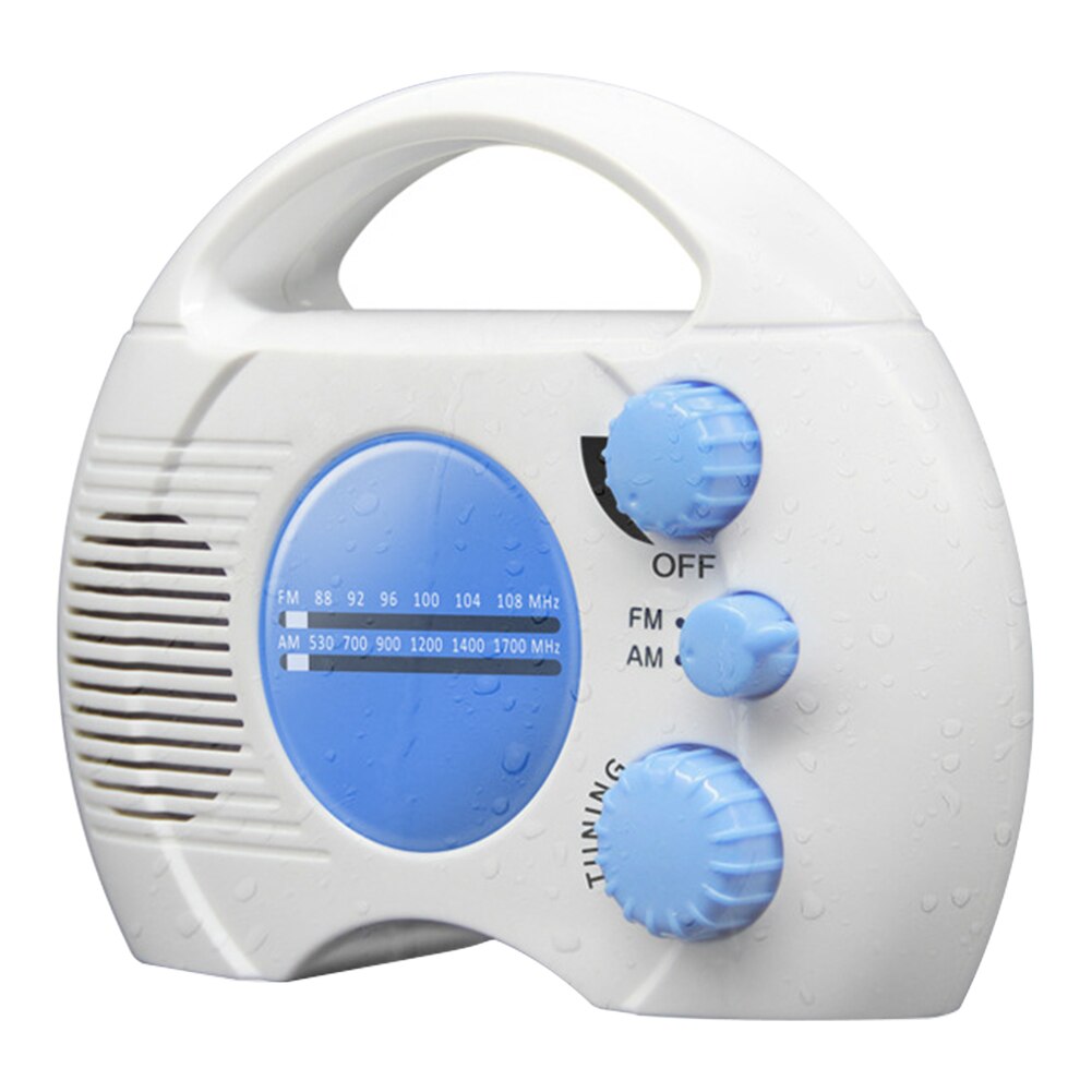 Muziek Audio Douche Radio Outdoor Am Fm Opknoping Mini Draagbare Ingebouwde Luidspreker Desktop Thuis Badkamer Waterdichte Abs