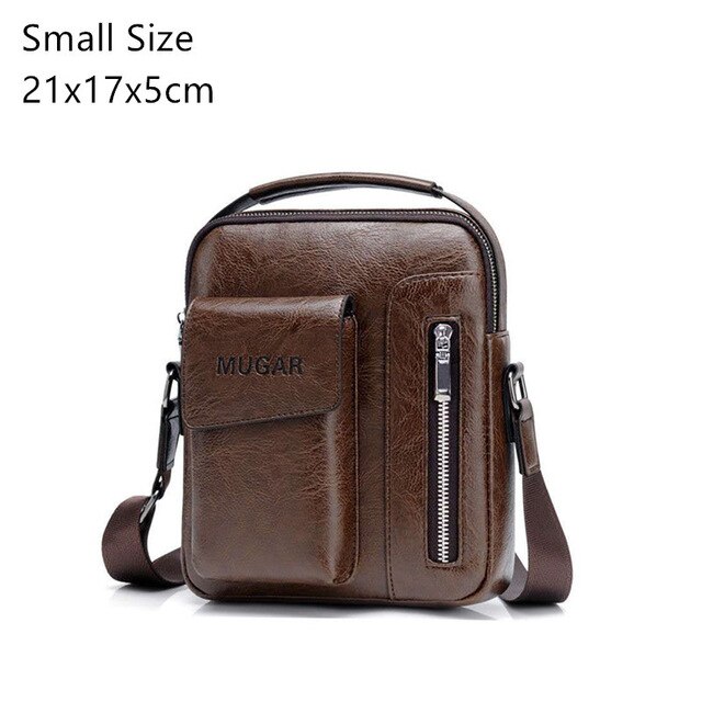 Casual Mannen Schoudertas Vintage Crossbody Tassen Mannelijke Tas Pu Lederen Handtas Capaciteit Mannen Messenger Zakken Zak: Coffee