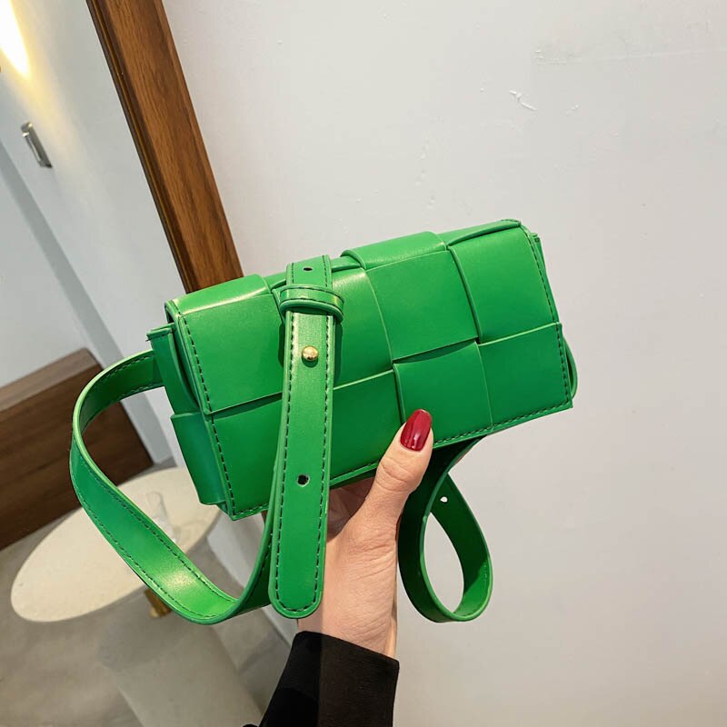 Vintage Vierkante Kiwi Groen Oksel Bag Pu Lederen Vrouwen Handtas Reizen Schouder Messenger Bag: green