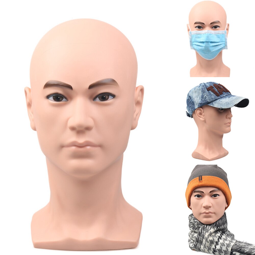 Cabeza de maniquí calvo con hombro, cabeza de maniquí femenino para peluca, sombrero, exhibición de cosmetología, cabeza de maniquí para práctica de maquillaje