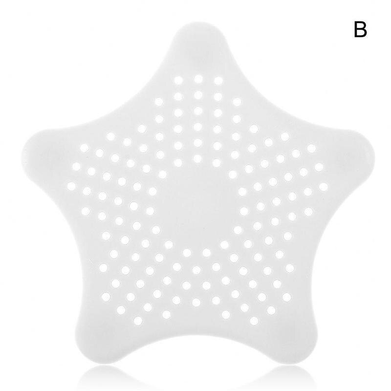 Pentagram Rubber Anti-blocking Floor Drain Kitchen Sink Strainer Bathroom Sewer Drain Hair Catcher: B