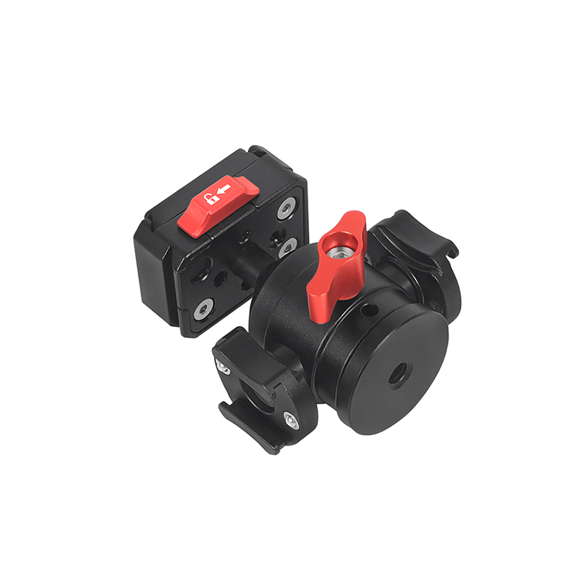 DSLR-Kamera Stativ Kugelkopf mit 1/4 Gewinde Kalt schuh halterung V-Anschluss Schnell wechsel platte für Füll licht Mikrofonst änder maximale Belastung 12kg