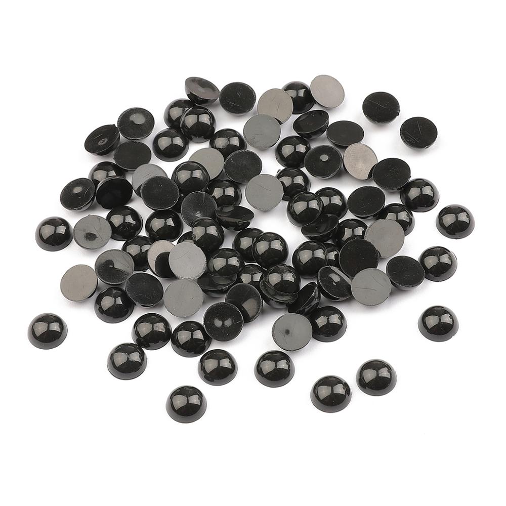 100-500 kpl 3-8mm mustat akryyliset turvasilmät litteät helmet karhunukkelle eläin nukke tee itse vaate askartelu lasten lasten lelut silmät: 8mm noin 100 kpl