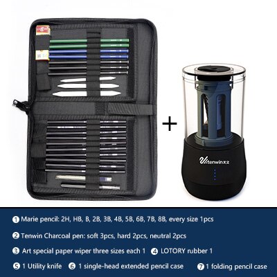 Sketch Drawing Pencil Set Pack Painting Pencil Bag Tool Sketch Pen School Art Writing Stationery Supply 7401