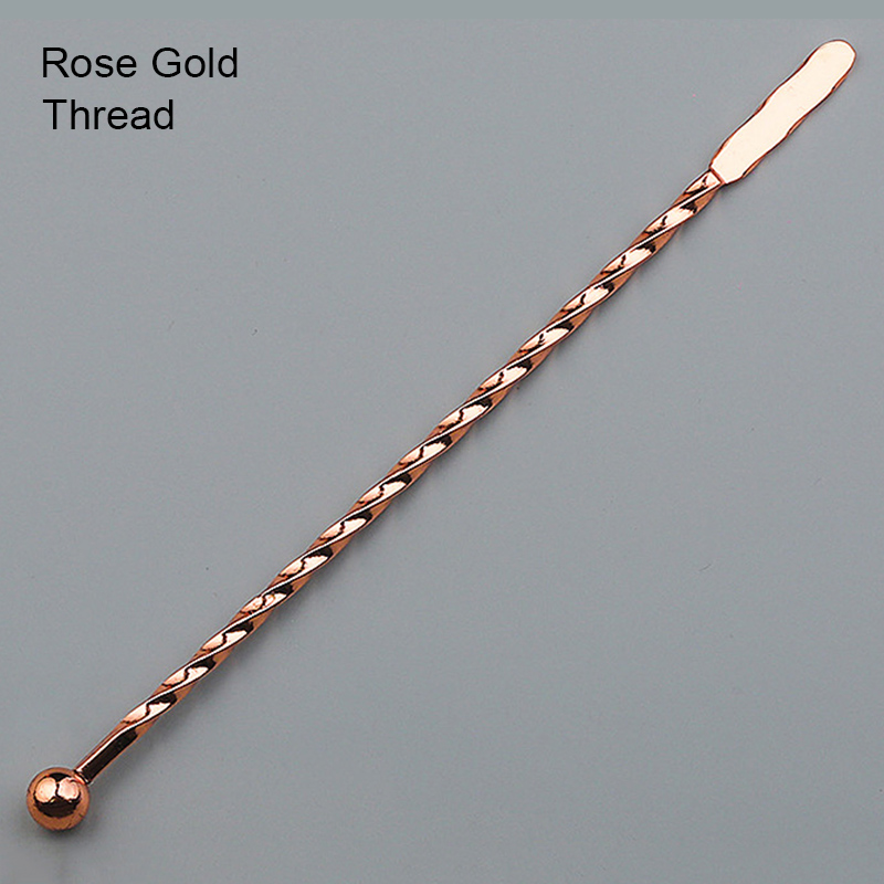 Stainless Steel Beverage Stir Spiral/Straight Cocktail Juice Coffee Bar Bartender Tool Bar Tools Barware Kitchen Accessories: sky blue