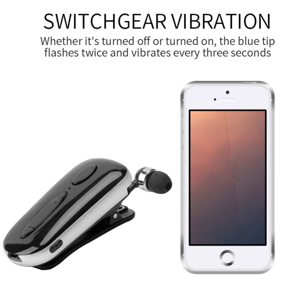 eCos Stereo Wireless Bluetooth Headset Calls Remind Vibration Wear Clip Driver Auriculares Earphone For Phone
