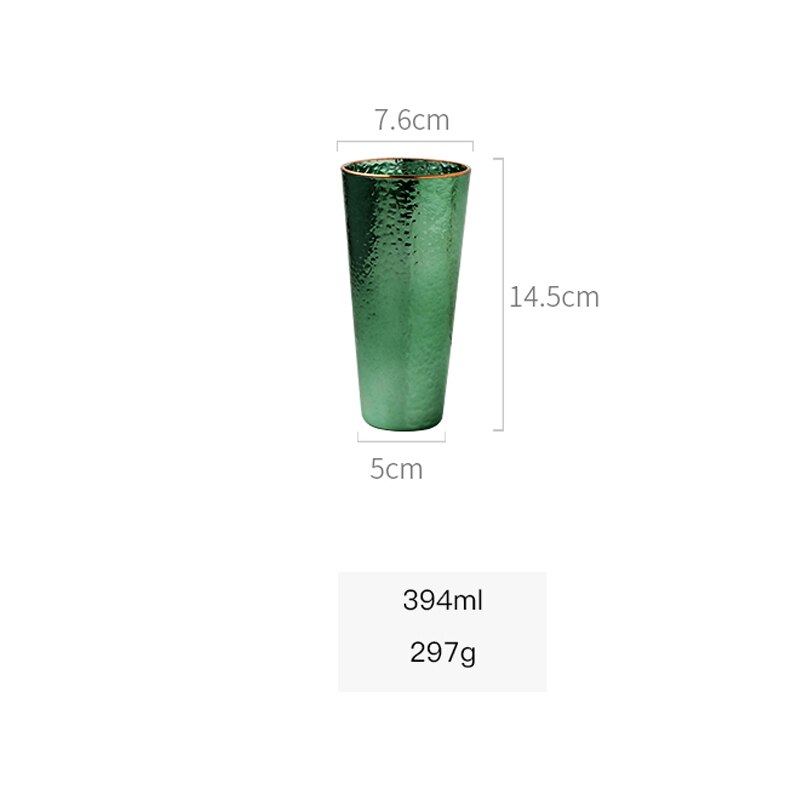 Verres à Champagne verre de vin vert scandinave | Tasse de thé, tasse de thé, lait citron tasses d&#39;eau, bar de cuisine, verres: M04