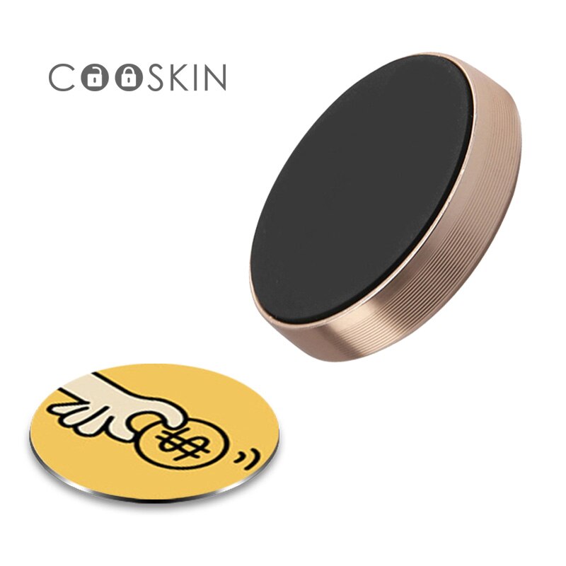 Magnetisk klibbig hållare fäste bil universal smartphone kylskåp magnet badrum vägg skrivbord klistermärke för iphone för samsung xiaomi: Guld-