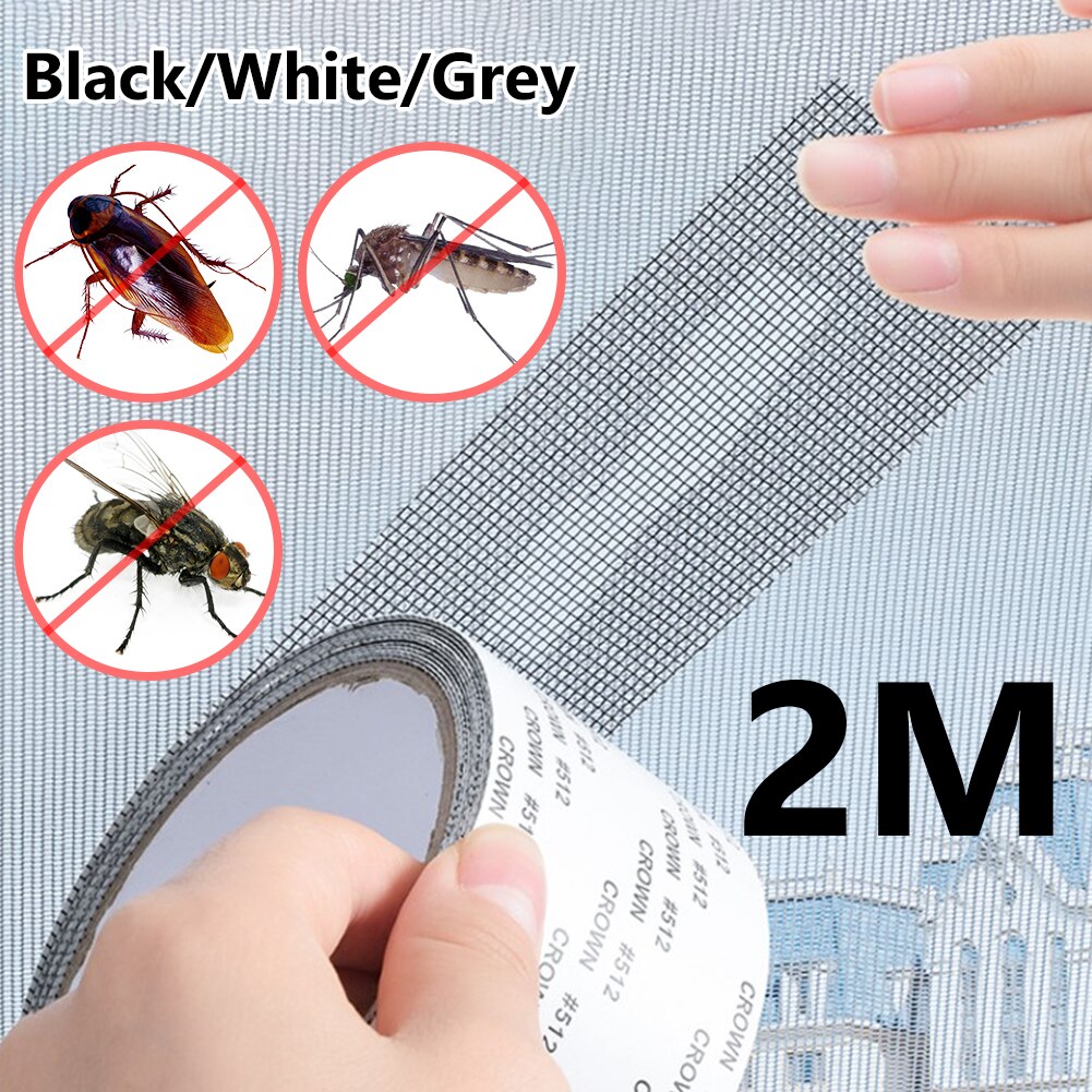 Window Screen Repair Patch Adhesive Mesh Hole Repair Tape Roll Anti Mosquito Fly Bug Insect Wall Patch Stickers Mesh Window