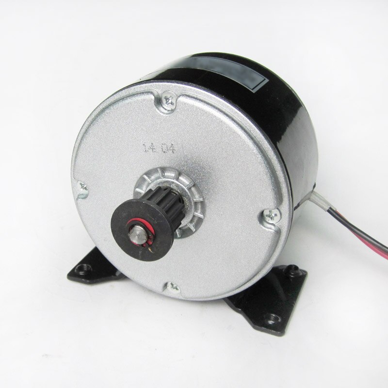 Cepillo de MOTOR eléctrico para e-bike, SCOOTER GO-KART con soporte de montaje, 24V DC 14A 250W