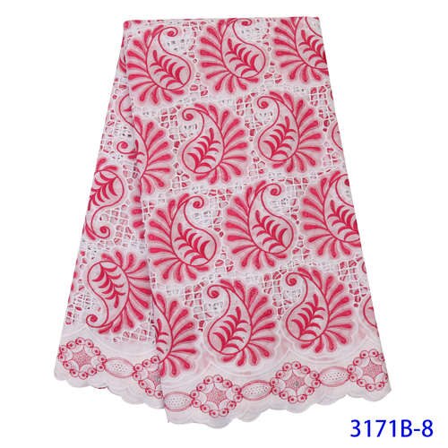Lo último en Tela de encaje de malla Africana blanco puro para vestido de boda bordado, encaje nigeriano, encaje suizo de gasa, YA3171B-5 de Suiza: Picture 8