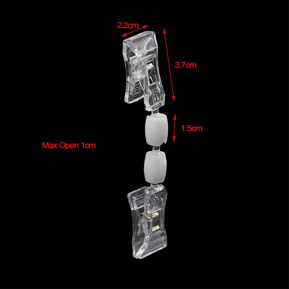 Adjustable Supermarket Price Tag Picture Photo Memo Clip Note Holder Double Head Clamp Card Holder Stand Price Display Clip Rack
