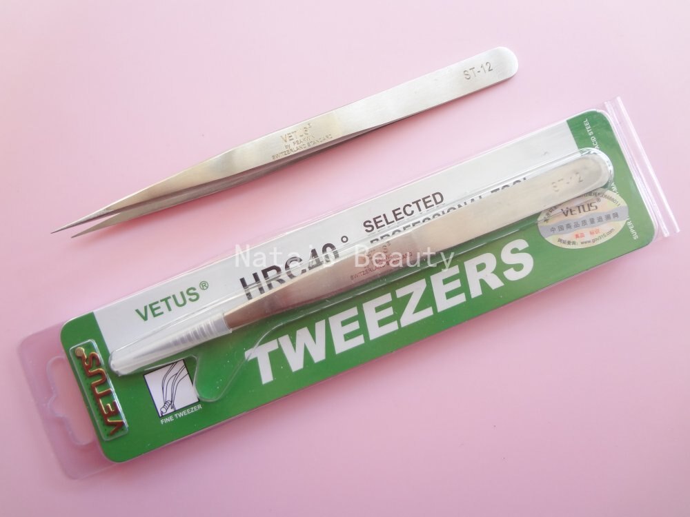 10 stks VETUS Tweezer ST-11 Rvs Elektronica Medische Pincet Make Schoonheid Tang Reparatie Multi Gereedschap: ST12