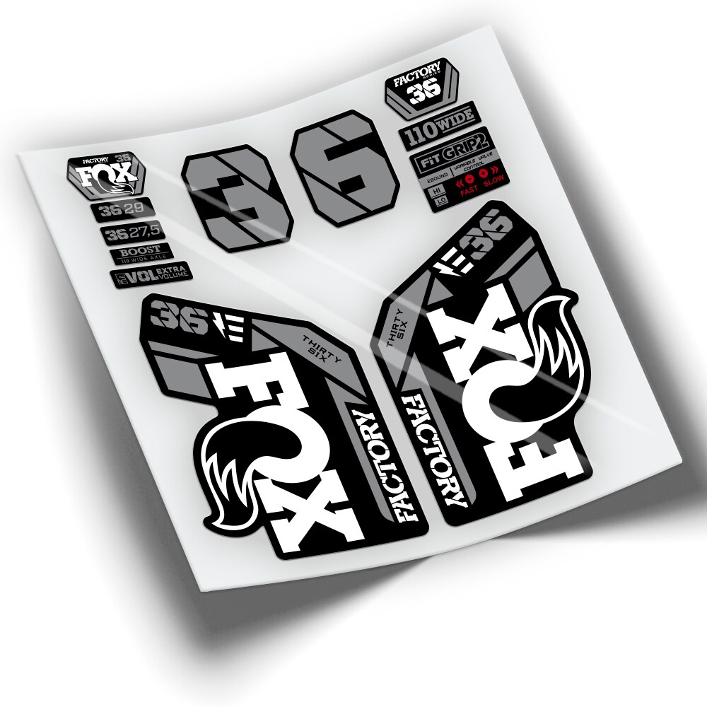 Naklejki widelec FOX 36 fabryka EBIKE 2021 BICOLOR WP428 naklejki rower górski naklejki rowerowe akcesoria rowerowe
