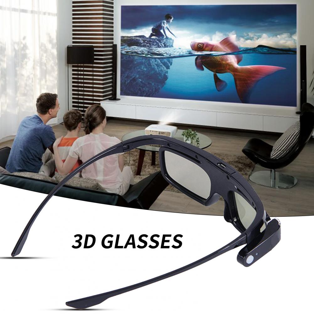 Lunettes 3D à haute transmission pour projecteur DLP LINK, à obturateur actif universel