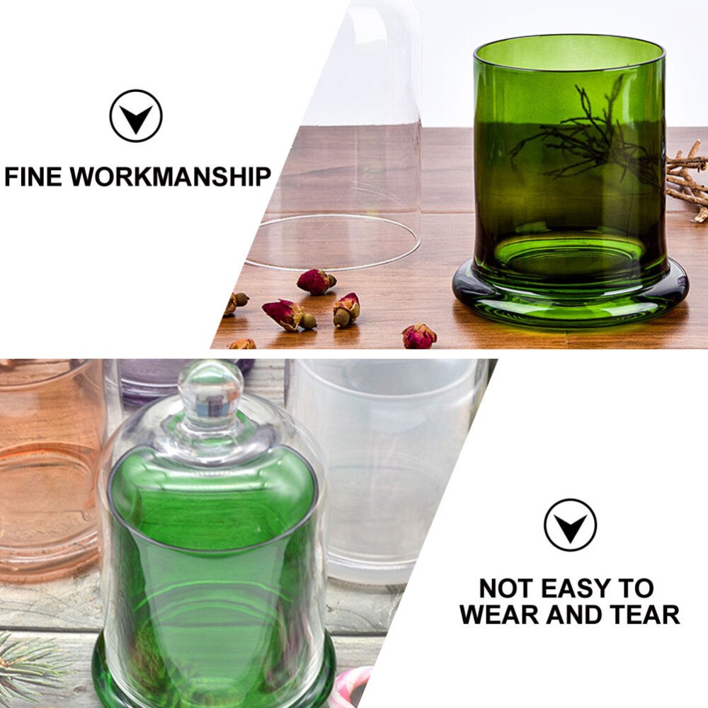 1 Set Decorative Glass Cover Aroma Cup Wedding Decor (Transparent)