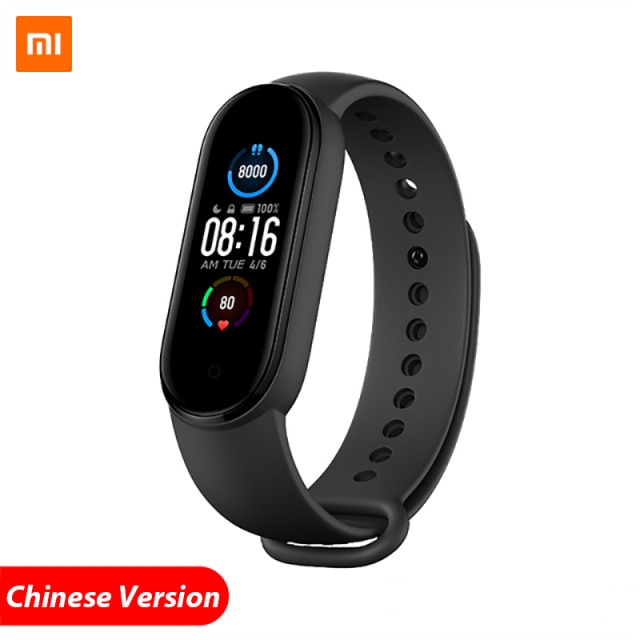 Original Xiaomi Mi Band 5 Global Version Smart Miband5 Bracelet Sport Heart Rate Fitness Tracker Bluetooth Waterproof BT5.0: Chinese Version