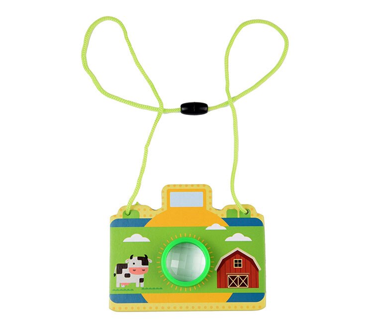 Cartoon Simulatie Camera Caleidoscoop Met Opknoping Kids Magicclassic Leren Kast Speelgoed Voor Kinderen: Groen