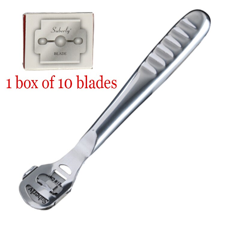 Taoye teemo Profession Hand Foot File Care Corn Cuticle Remover Shaver Blade Smooth Feet Pedicure Callus Skin Remover Care Tools: Silver