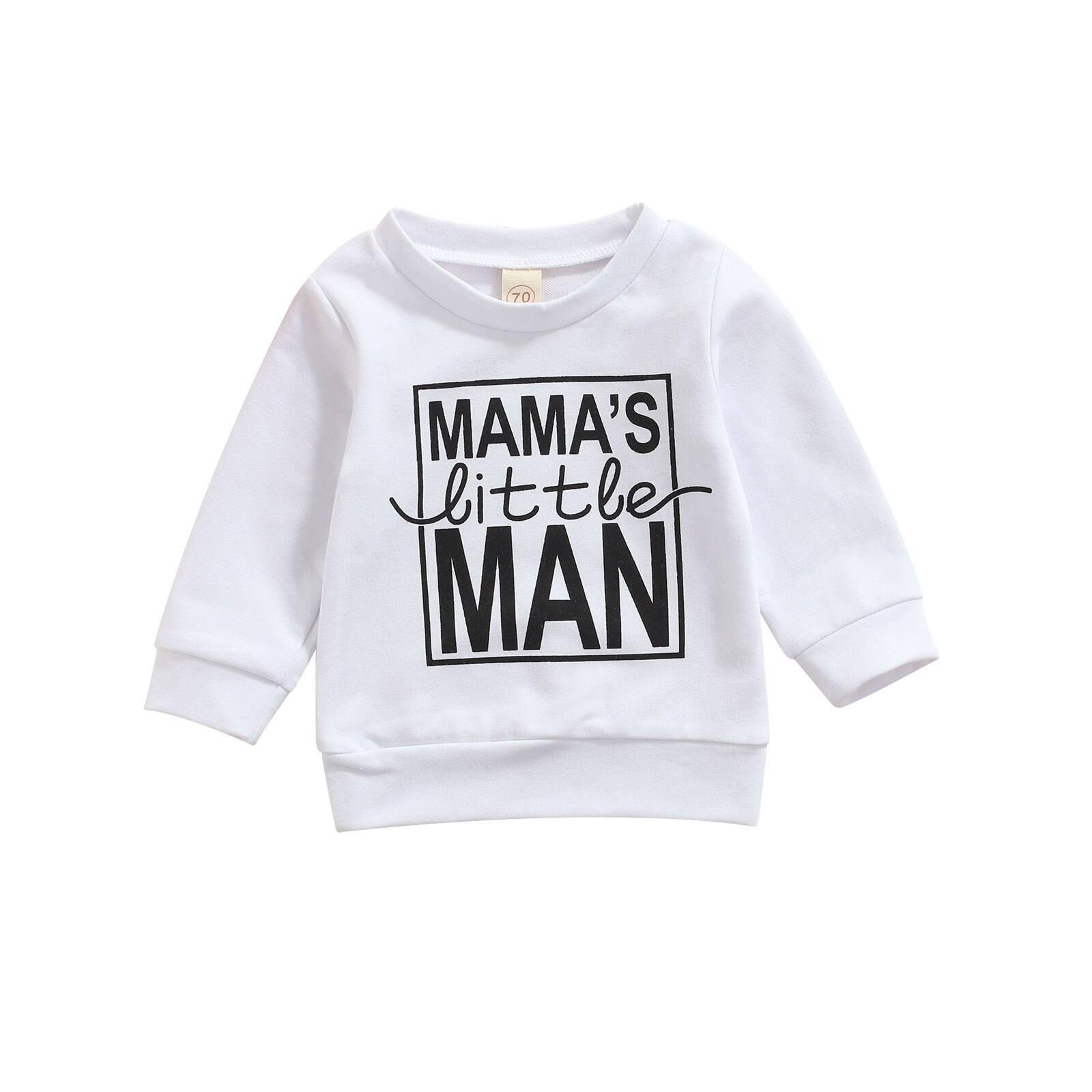 0-3Y Baby Boys Casual Sweatshirt Hoodies Autumn Baby Clothes Letter Printed Long Sleeve Pullover Sweatshirts Toddler Tops: white / 3T