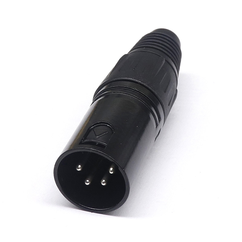 3/4/5PIN Canon Hoofd Microfoon Plug Microfoon Hoofd Xlr Balanced Head Drie-Core Vergulde canon Mannelijke En Vrouwelijke Hoofd: 4PIN black male