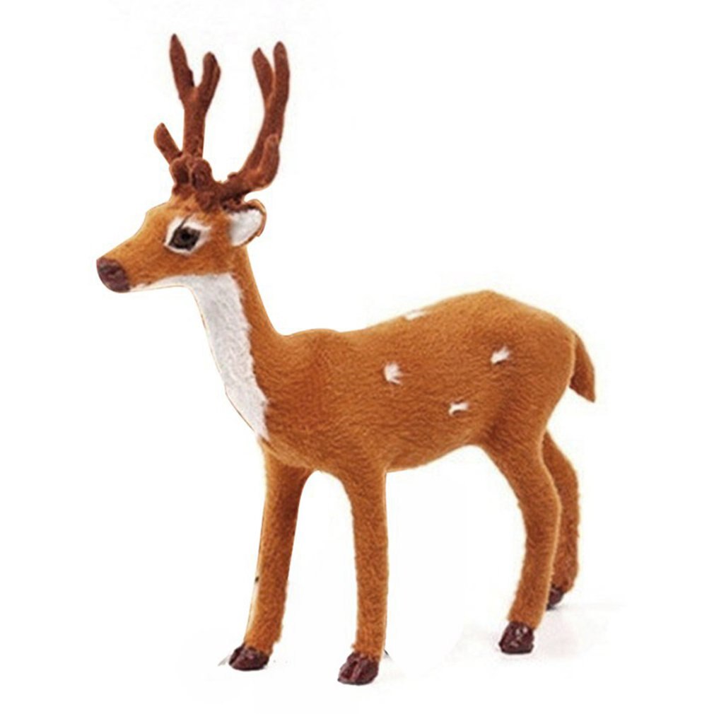 15 20 25cm renne noël cerf poupée noël Elk en peluche Simulation décorations de noël pour la maison nouvel an: 15cm