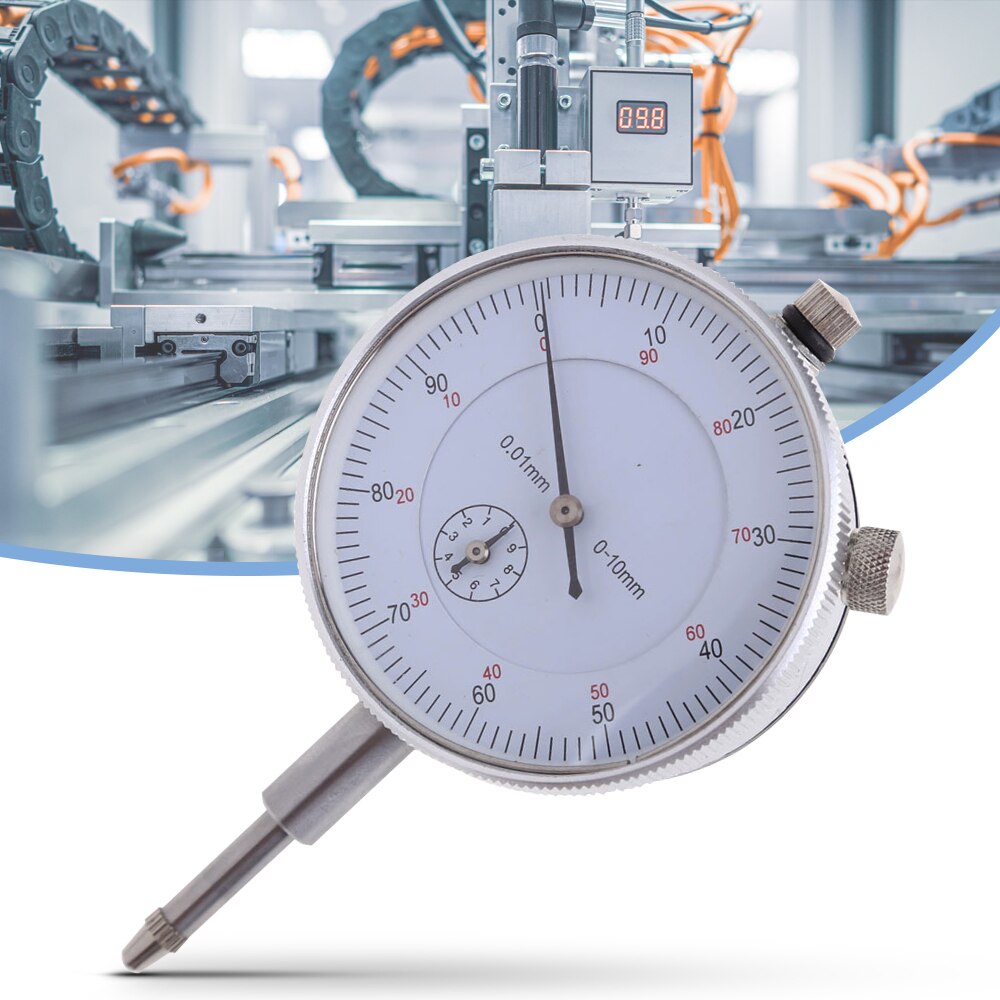 Dial Indicator Gauge Test 0-10mm 0.01 Anti-Rust Aluminum Shell For Mechanics Manufacturing And Maintenance Tool