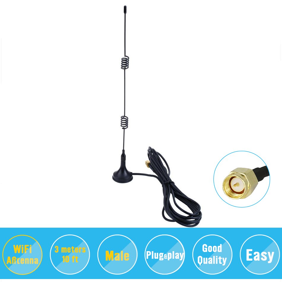 2.4GHz 9DBI Wireless Wifi WLAN 5 x Range Booster Antenna Extender +Base