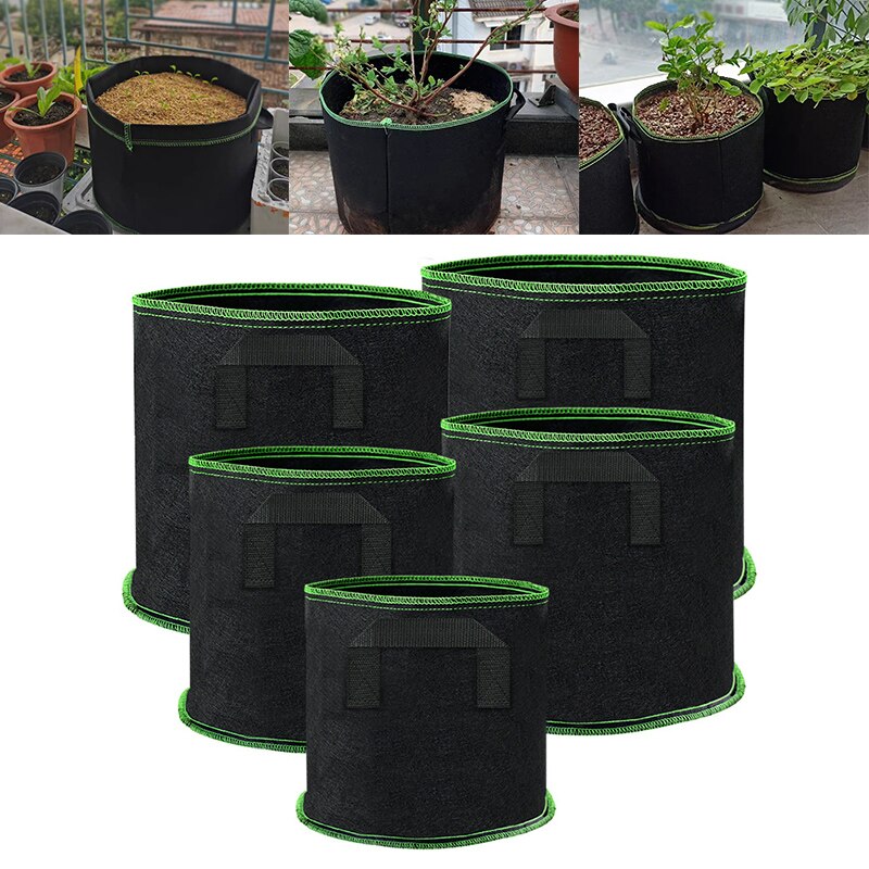 2/3/5/7/10 Gallon Felt Planter Growing bag Gardening Vegetable Grow Bag Potatoes Flower Plant Fabric Grow Pot Garden Tools
