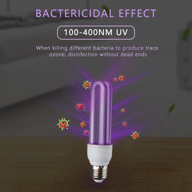 Ultraviolet blacklight pære energibesparende led uv scenepære pære  e27 kvarts glas lampe rør fælder insekter lampe