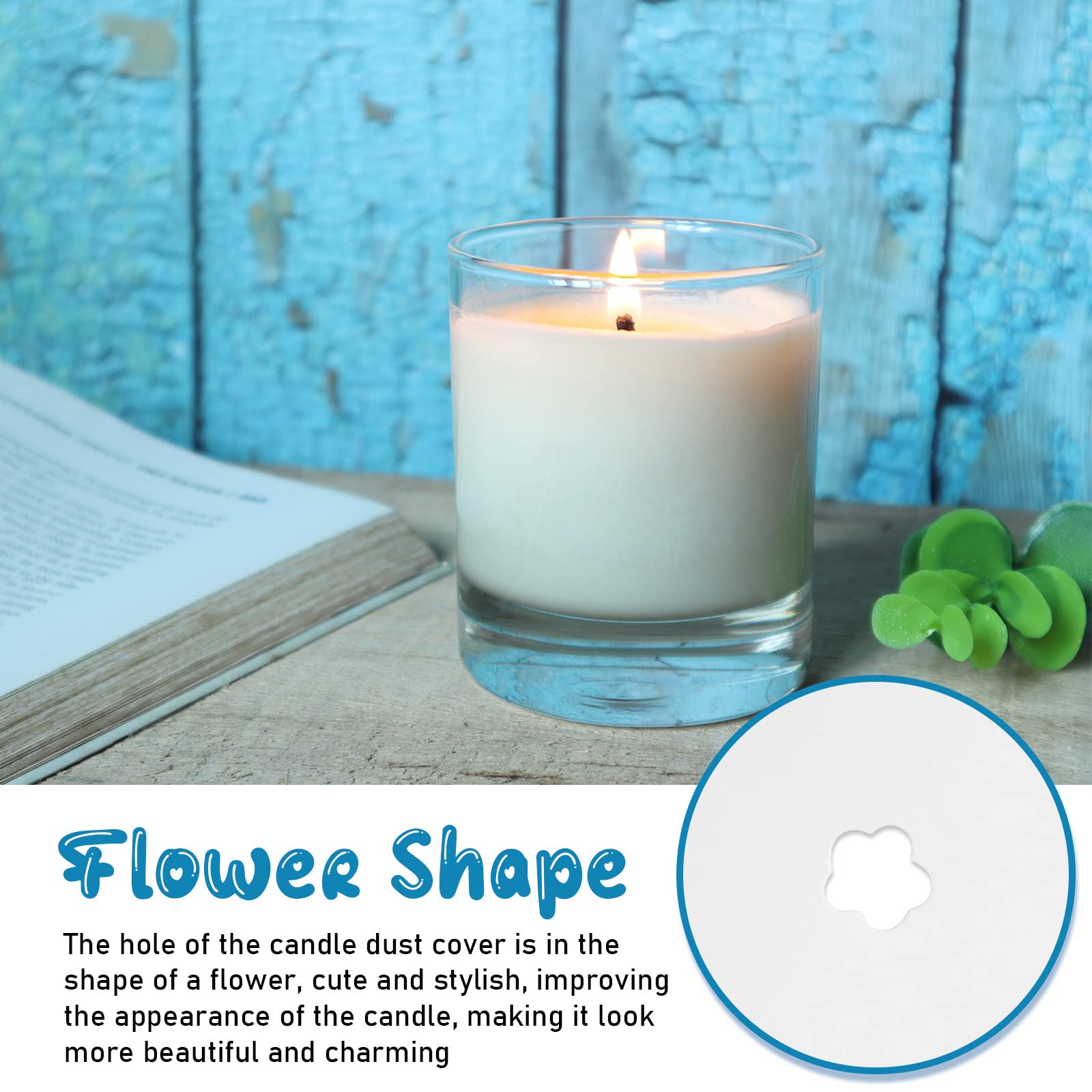 Protectores de polvo para velas, tapas de papel de 100 piezas, protectores de goteo para fabricación de velas artesanales, protección contra el polvo