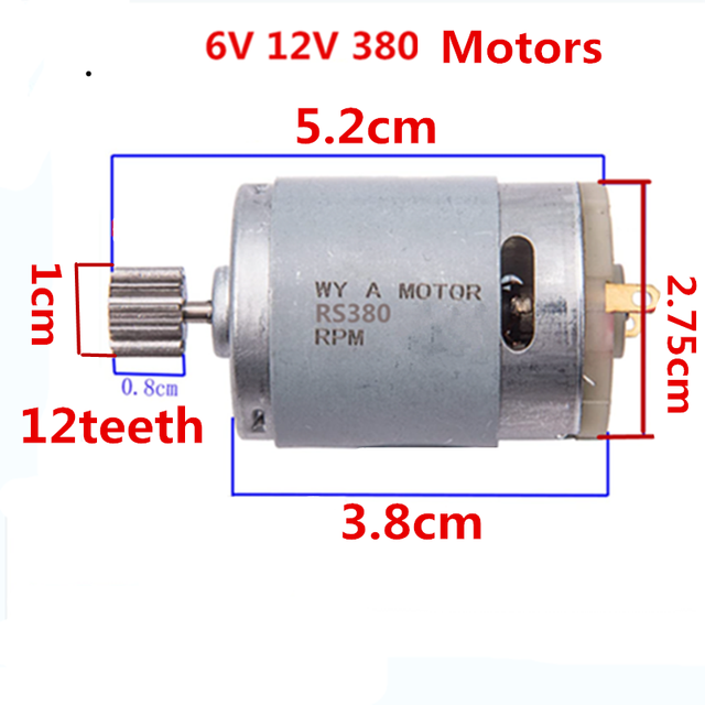 Elektrische Motor Rs 380 390 6V 12V Motor Drive Motor Accessoire Kids Rc Auto Kinderen Rit Op Speelgoed vervangende Onderdelen: 6V380 5000 direction